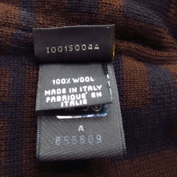 Authentic Vintage Fendi Brown Zucca FF Knitted Wool Beanie